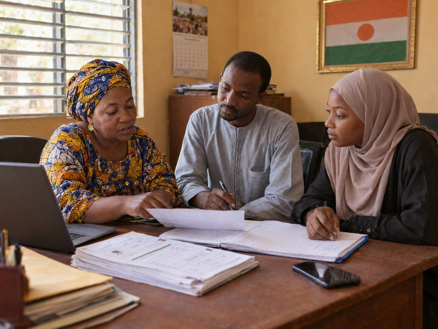 L’équipe de direction d’un établissement nigérien